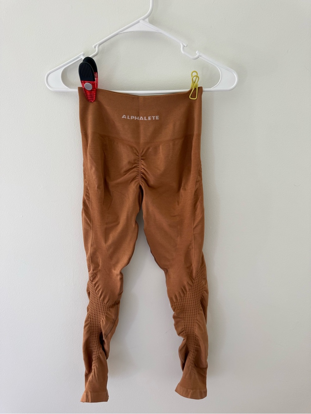 Alphalete Amplify Sculpt High-Waist Burnt Orange Leggings